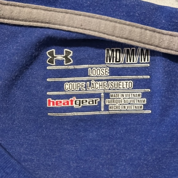 Blue Under Armour Heat Gear T-Shirt - Medium - Picture 4 of 4